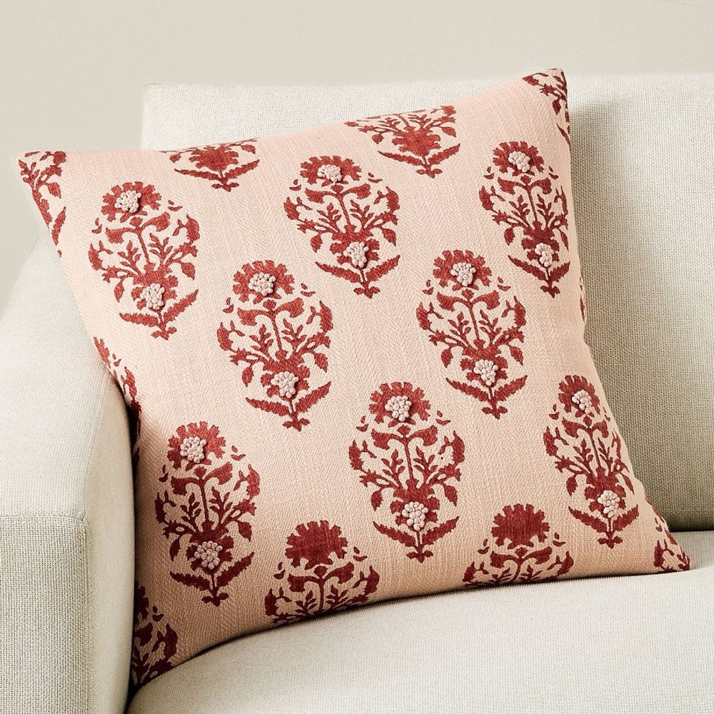 4 Avani Floral Block Print Reversible Pillow Covers